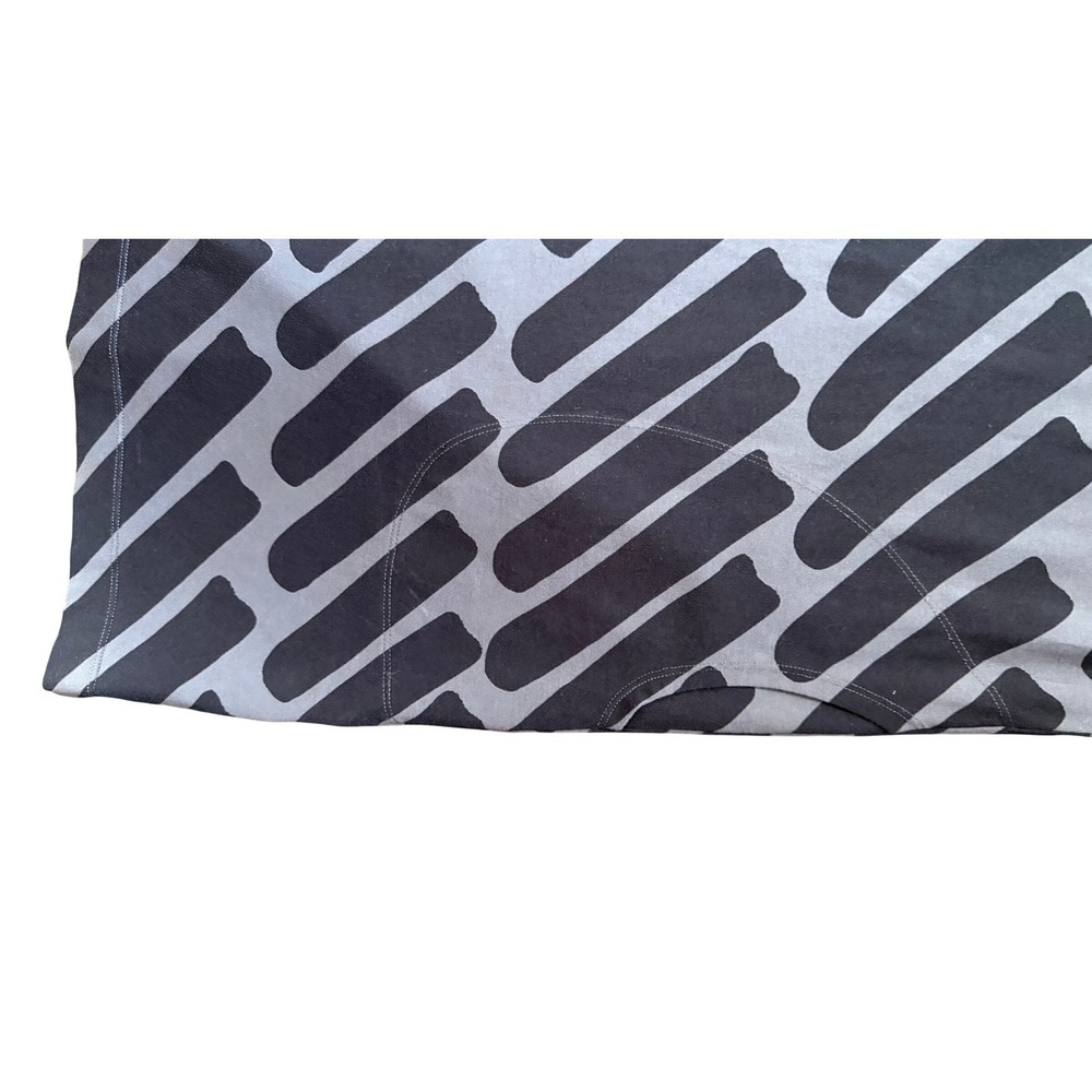Marimekko Graphic 3/4 Sleeve Shift Dress Pockets Size L Lagenlook - Picture 5 of 6